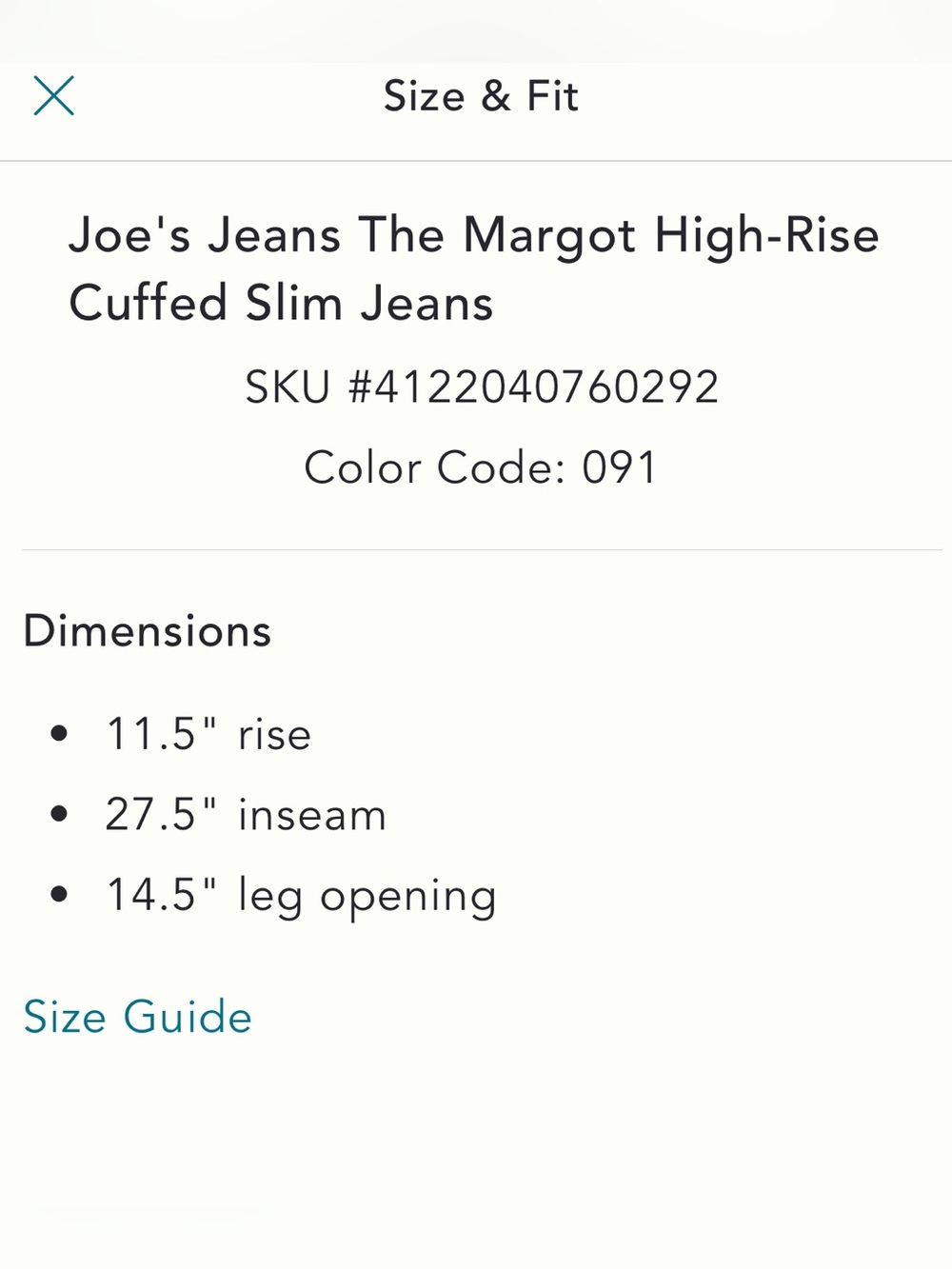 NWT JOES JEANS MARGOT high rise cuffed slim fit 29 - Picture 4 of 6